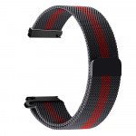 Wholesale Premium Color Stainless Steel Magnetic Milanese Loop Strap Wristband for Apple Watch Series 8/7/6/5/4/3/2/1/SE - 41MM/40MM/38MM (Black Red)